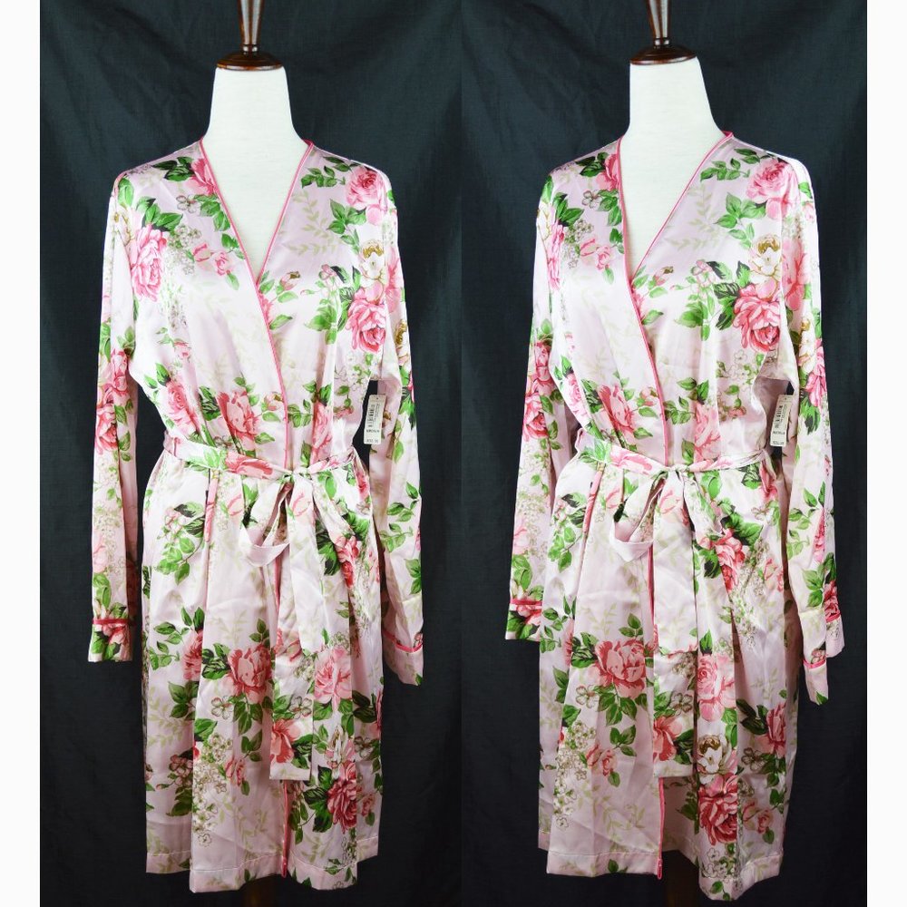 Adonna Pink Floral Kimono Robe
